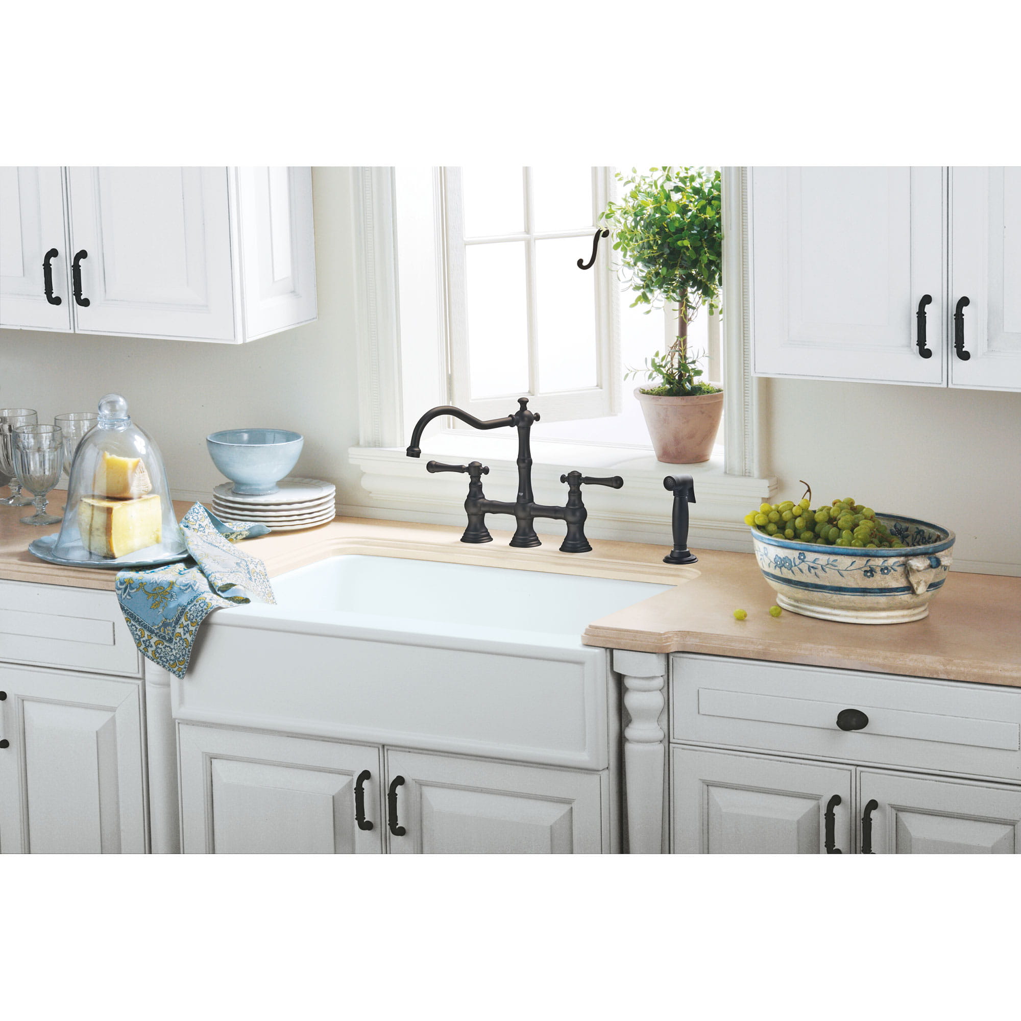 2-Handle Kitchen Faucet 2.2 GPM with Side Spray
